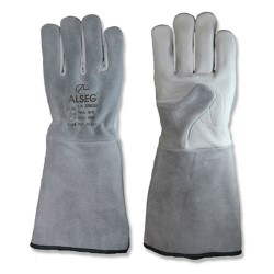 LUVA VAQUETA MISTA PETROLEIRA PUNHO 20CM CA25639 ALSEG