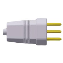 PLUG MACHO 2P+T 10A BIP CZ 1405PCT C/ 10 ILUMI