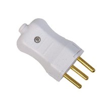 PLUG MACHO PRENSA CABO 2P+T CZ 10A 9223 PLUZIE