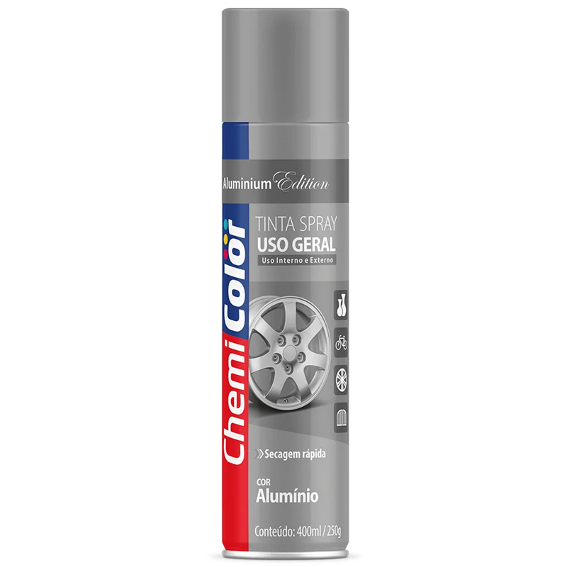 TINTA SPRAY SINTETICO UG ALUMINIO 400ML CHEMICOLOR - AB