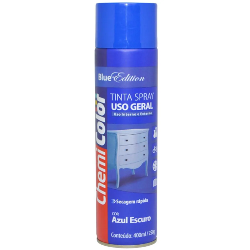 TINTA SPRAY SINTETICO UG AZUL ESC 400ML CHEMICOLOR - AB