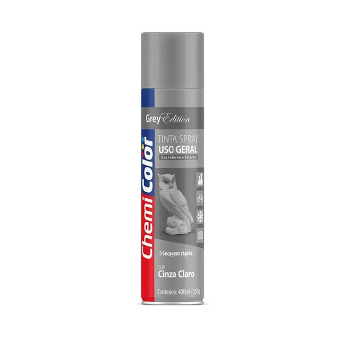 TINTA SPRAY SINTETICO UG CINZA CLARO 400ML CHEMICOLOR - AB