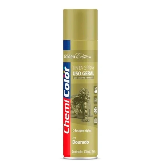 TINTA SPRAY SINTETICO UG DOURADO 400ML CHEMICOLOR - AB