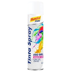 TINTA SPRAY SINTETICO UG SM BRANCO BRILHANTE 400ML MUNDIAL PRIME
