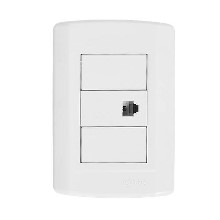 TOMADA MODULAR TELEF RJ11 2F 7228 PLUZI BR PLUZIE