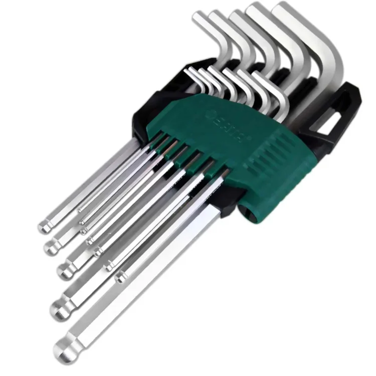 JOGO CHAVE ALLEN ABAULADA LONGA 1/16 A 3/8 12PC ST09106SJ SATA