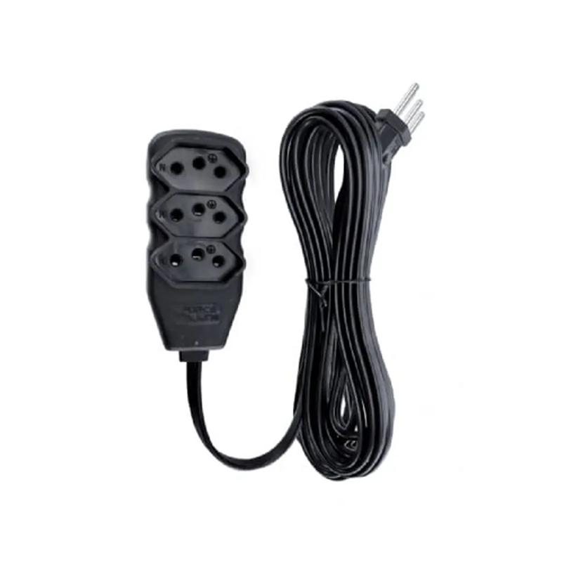 EXTENSAO 5M 10A 2P PT TRIP SLIM FORCE LINE AB