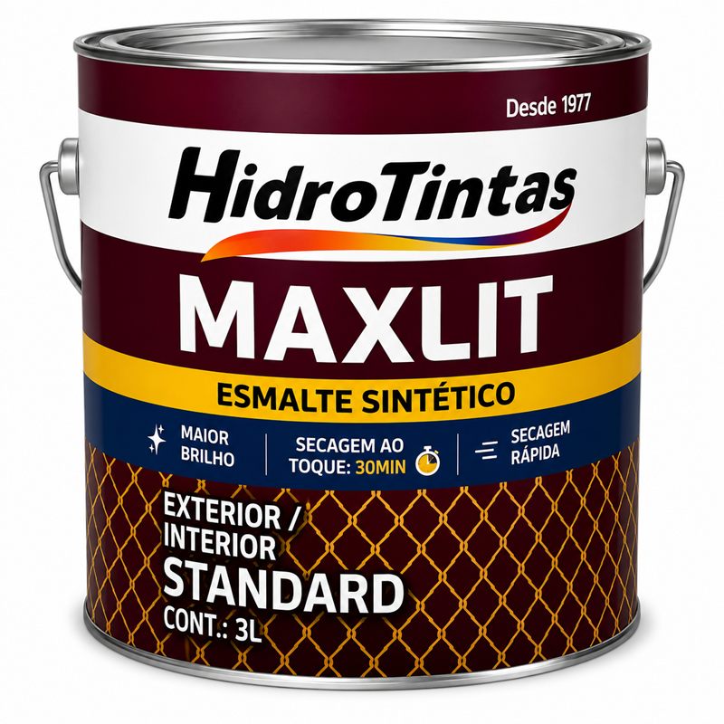 ESMALTE MAXLIT VERMELHO 3L GL HIDROTINTAS - AB
