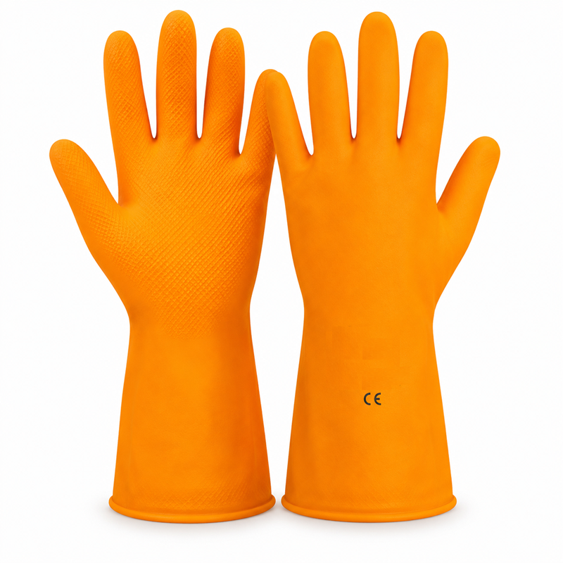 LUVA LATEX LARANJA REFORCADA ORANGE T/M CA32499 KALIPSO