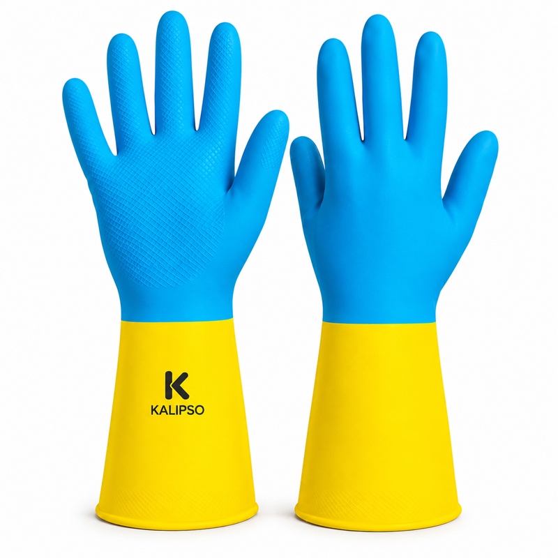 LUVA LATEX+NEOPREX AZ/AM BICOLOR T/XG CA41414 KALIPSO