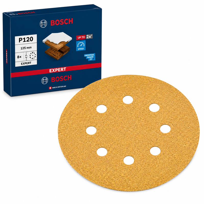 DISCO LIXA MADEIRA C470 125MM G120 C/ 5PC EXPERT BOSCH