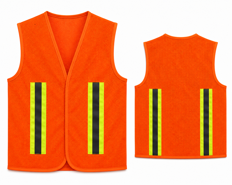 COLETE REFLET TELADO S/ BOLSO C/ VELCRO LR FLUOR/CZ T/G VOLK