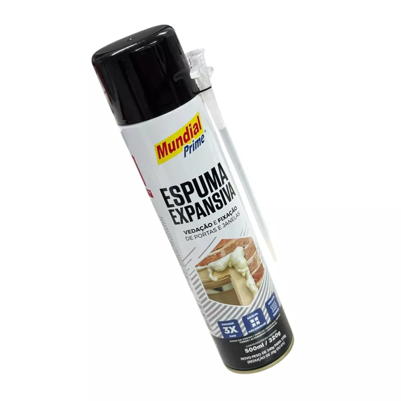 ESPUMA PU EXPANSIVA 500ML 340G MUNDIAL PRIME