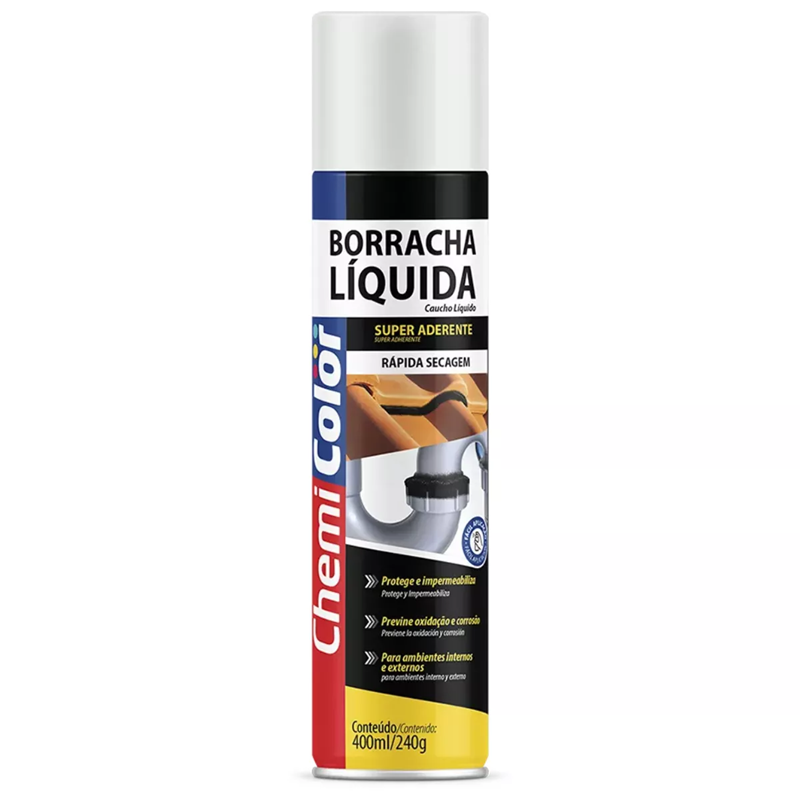 BORRACHA LIQUIDA SPRAY BR 240G/400ML CHEMICOLOR