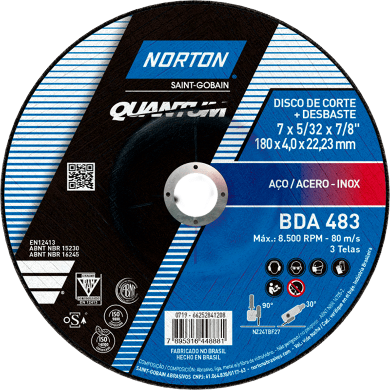 DISCO DESBASTE FE 9 QUANTUM 3 NORTON