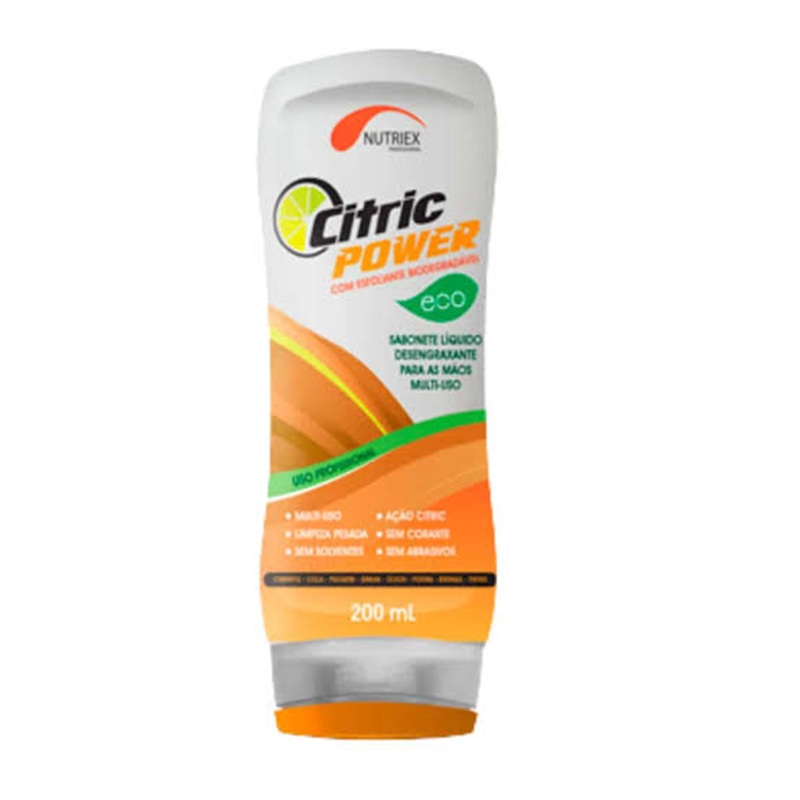 DESENGRAXANTE LIQ C/ ESFOLIANTE CITRIC POWER 200ML NUTRIEX