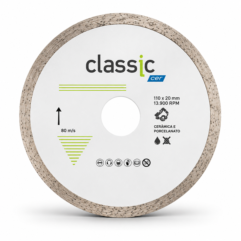 DISCO DIAMANTADO STANDARD CONT SECO REFR 110X20 NORTON - AB (IMP)