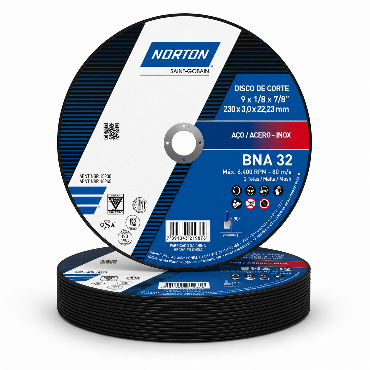 DISCO CORTE INOX 7 BNA32 3.0MM NORTON